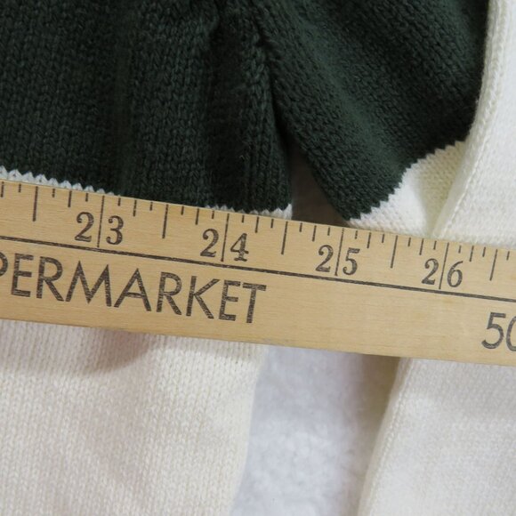 IZOD Sweater Mens Size 2XL Green Woods Cove Chest Stripe Crewneck New - Picture 9 of 10